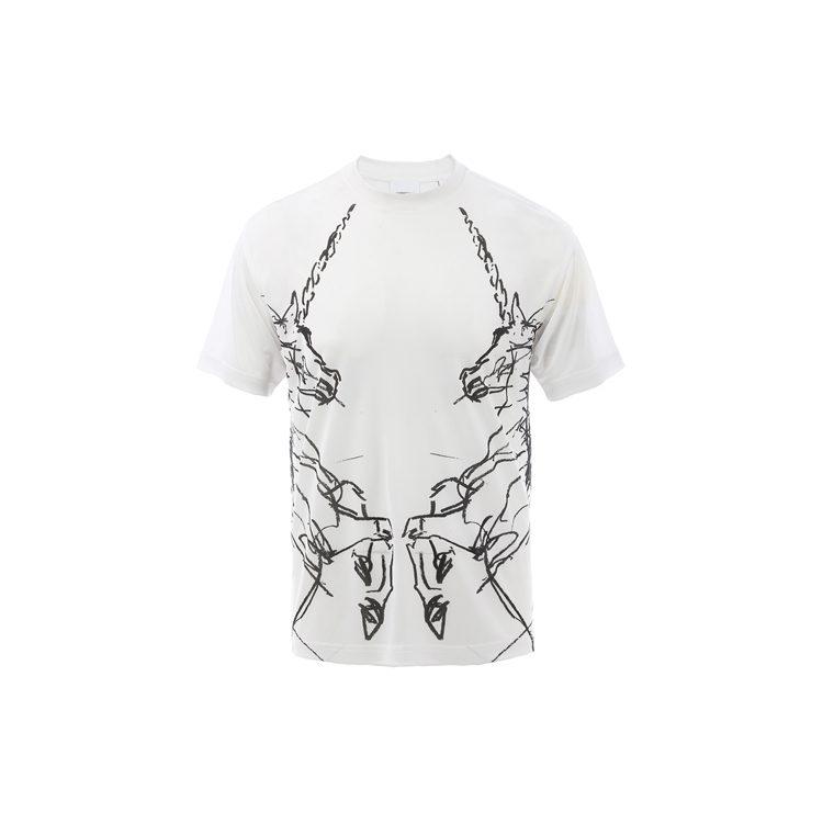 Burberry T Shirts Women's White Crew Neck Moderate Straight Fit 80161361