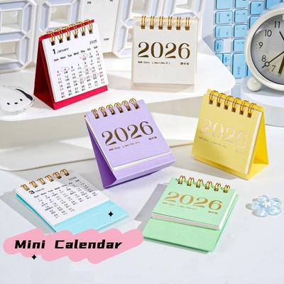 2026 Creative Mini Small Desk Calendar Desktop Ornament Calendar Book Simple Planner Desktop Office Stationery New Year Gifts