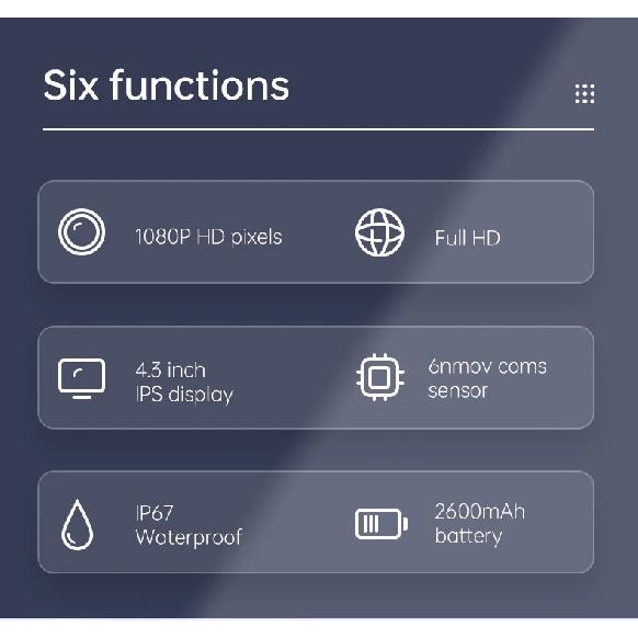 1080P Automotive Boroscope Endoscopic Car Drain Piping Channel Inspection Endoscope Camera Industrial Accessories For Cars 8mm