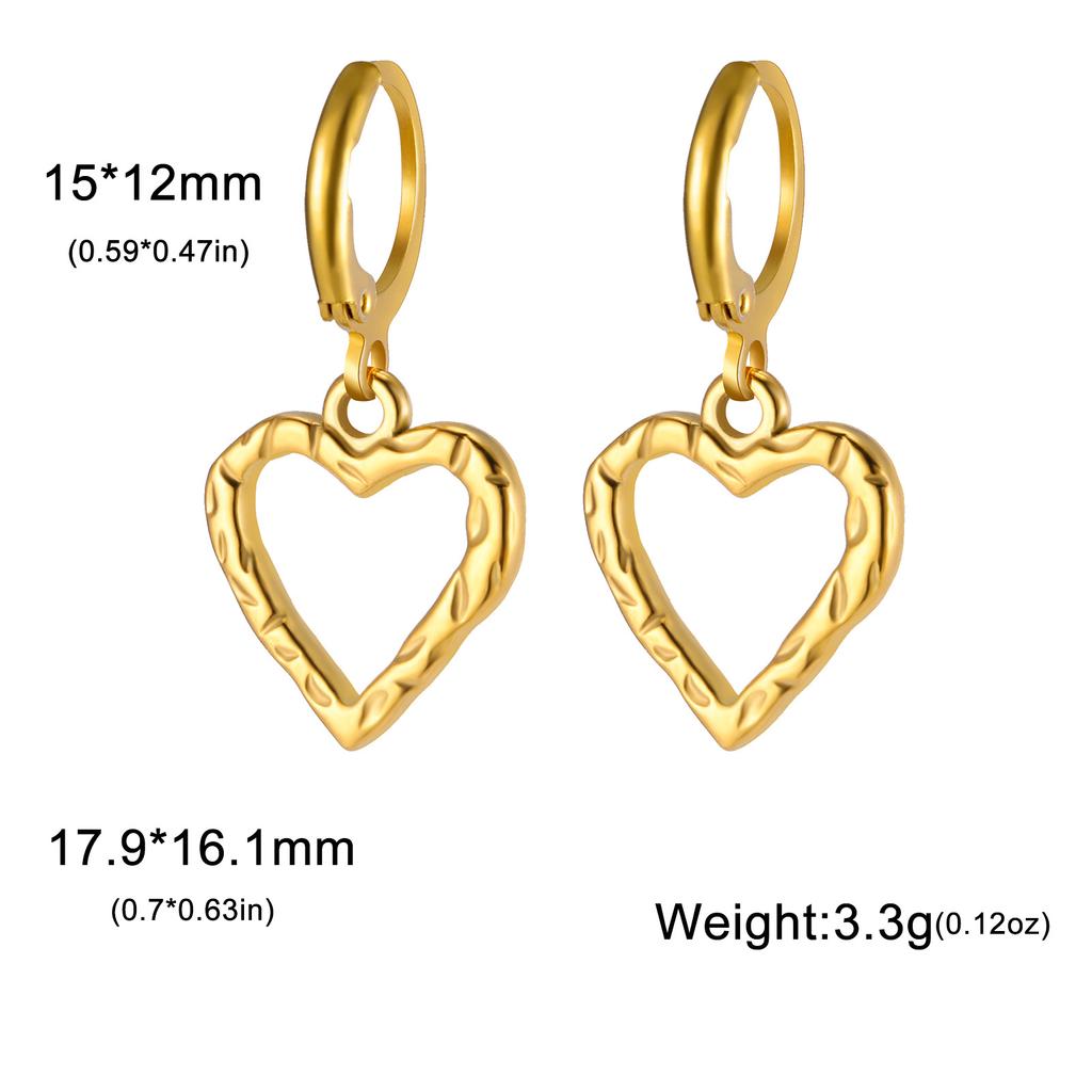 Heart Shaped Starfish Sun Pendant Hoop Earrings For Women Fashion Jewelry Gift