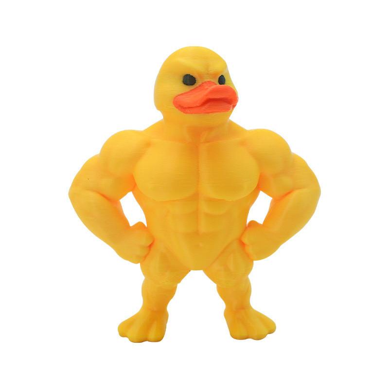 Desktop Originality Ornament Muscular Little Yellow Duck Stress Relieving Toy