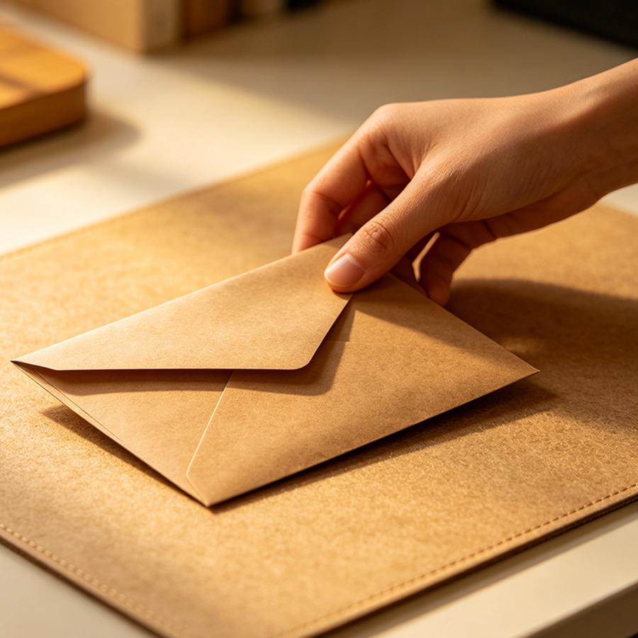 20/50pcs 10x7cm Kraft Paper Envelopes, Plain Brown Envelopes for Invitations, Letters, Greeting Cards & Mailing