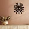 Vintage Iron Spider Web Wall Sculpture Personalized Family Name Rustic Home Decor Halloween Gift