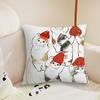 Cute MMofusand Cat Shark  cushion cover Pillow Case Plush Fabric Soft Double Sided Print Sofa Cushion Cover Throw Pillow Covers