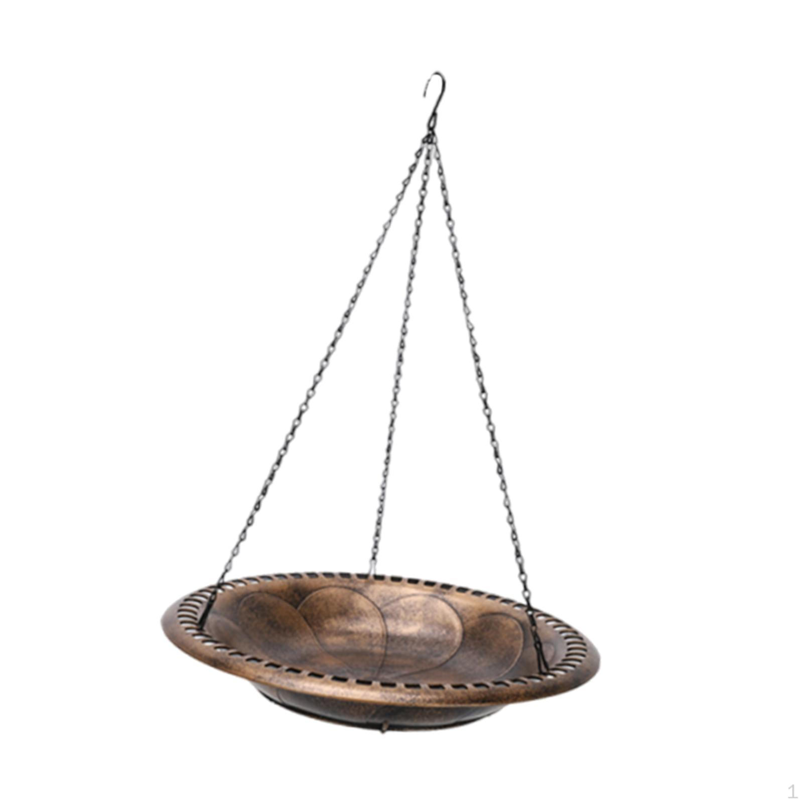 

Подвесная поилка для птиц и кормушка для голубей и дятлов 43 см с цепью 21 дюйм золотистый