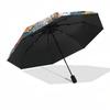 1pc Day of the Dead Floral Skull Umbrella with Plastic Handle,Suitable for All Seasons Home Travel Outdoor UmbrellaDD1574