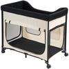 Foldable Elevated Dog Bed with Aluminum Frame 600D Oxford Fabric Side Support and Wheels