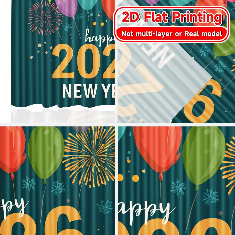2D Flat Printing  2pcs  Celebration Popular Curtains&Window Treatment Polyester Curtains Outdoor Decorations Decorative for
