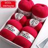 Silk Wool Acrylic Blend Medium Thickness Yarn, 4-Strand, for Hand Knitting Sweaters and Jackets