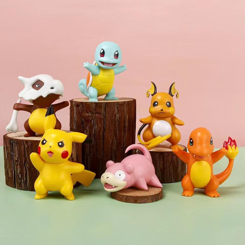 Hot Pokemon Anime Figures Pikachu Toys Model Charmander Psyduck Squirtle Jigglypuff Bulbasaur Kawaii Collect Dolls Kids High Quality Gift