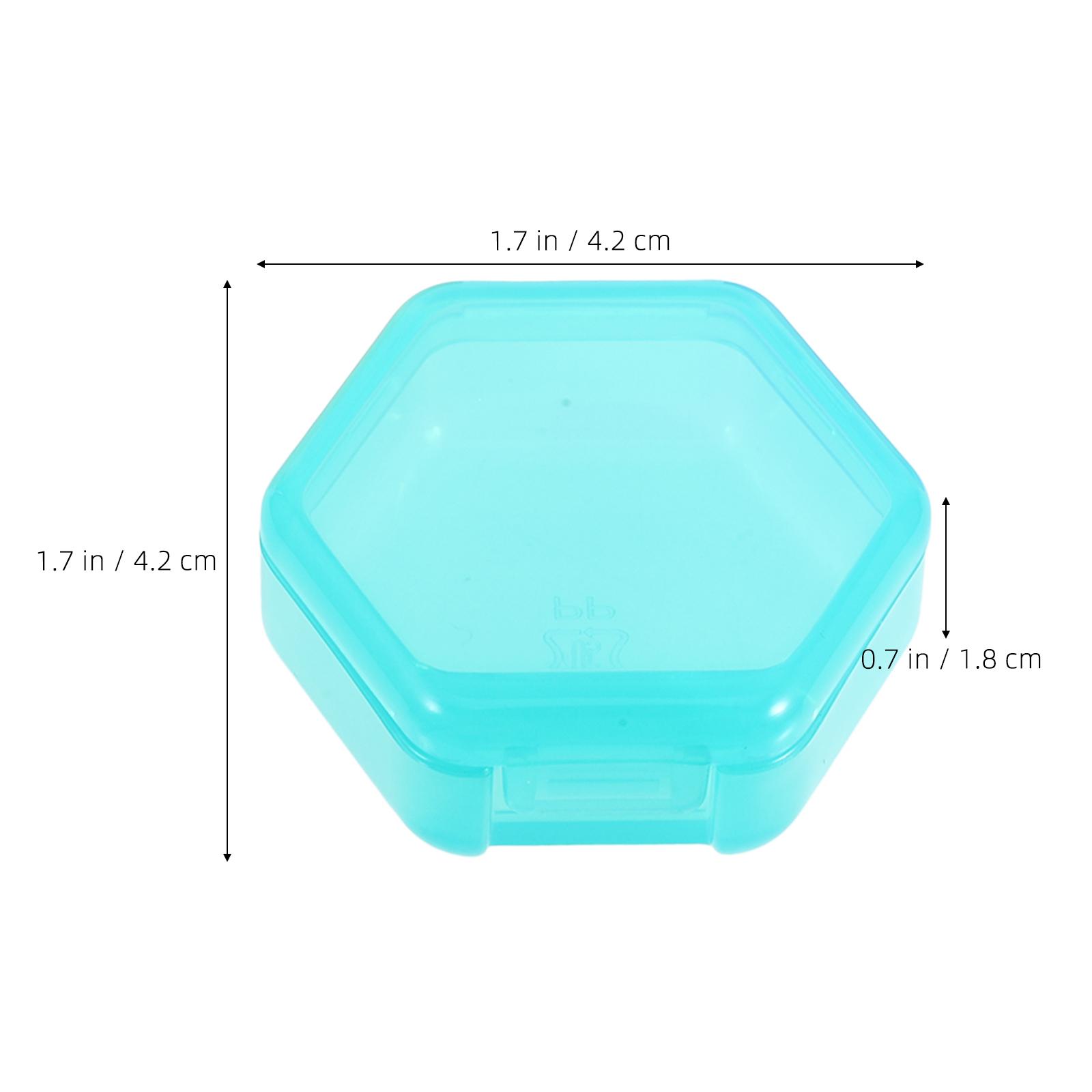 3Pcs Portable Pill Organizer Compact Hexagonal Medicine Holder Multi Compartment Travel Pill Box for Daily Use Small Supplement