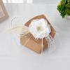 Linen Pearl Flower Basket for Outdoor Wedding - Bridal Handbag or Flower Girl Accessory