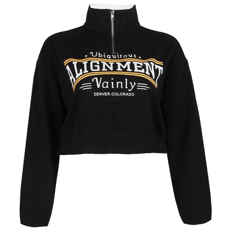 

Pure Cotton European and American Style Loose Women s Dancing Cool Girl Sweater Black S