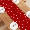 Linen Red Heart Love Valentines Day Table Runner 72 Inches Long Valentine's Day Decor Galentines Day Valentines Day Home Kitchen Dining Room Table