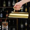 Elegant Gold Silver Nonrust Steel Pitcher With Ergonomic Grip Drip Proof Spouts Ideal For Dining Event And Daily Hydrations