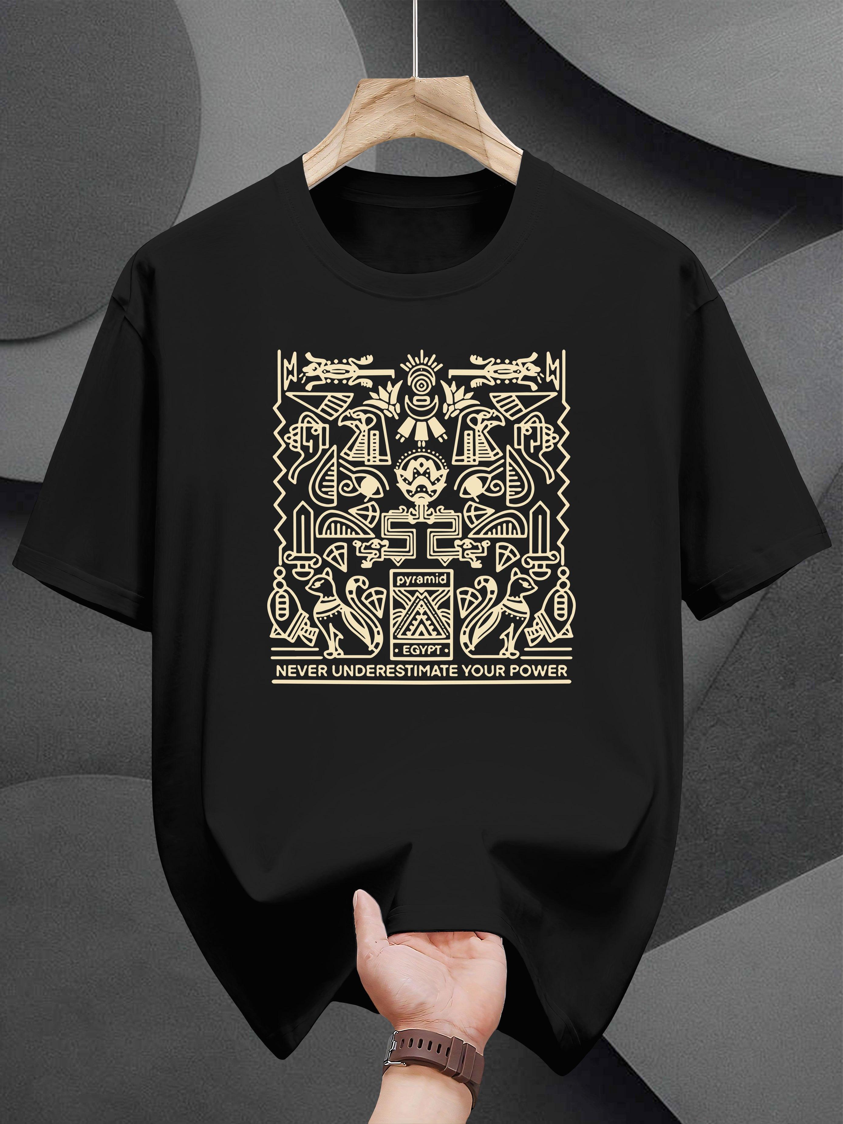 Graphic T-shirt - Stylish Casual Summer Tee with Eagle & Sun Design L