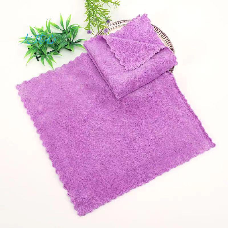 Soft Coral Fleece Quick-Dry Baby Face Towel - Small, Plain Color, Water Absorbent