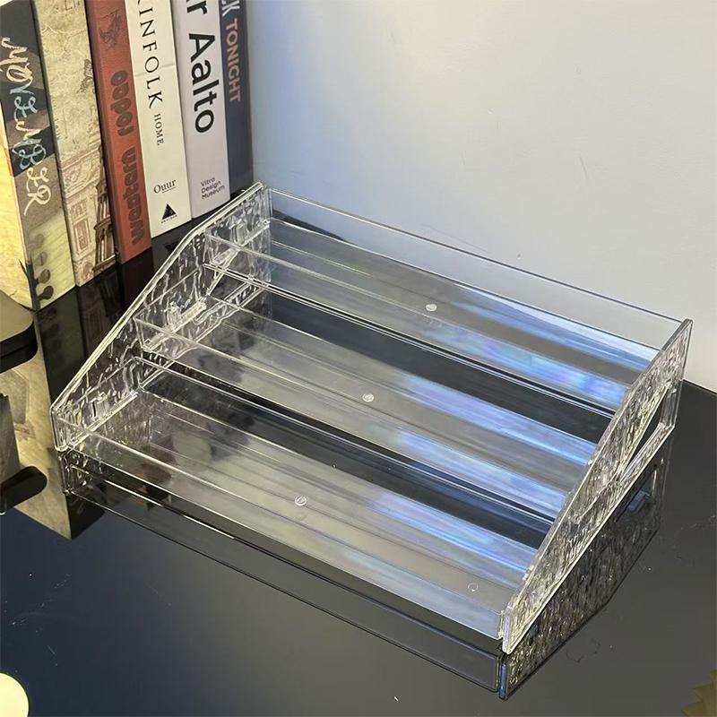 3 Layers Clear Cosmetic Storage Box Lipstick Perfume Display Stand Desktop Cosmetics Shelf Rack Makeup Holder