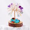 Multicolor Mini Crystal Trees Copper Wire Fortune Tree Figurine  Home/Office Decor