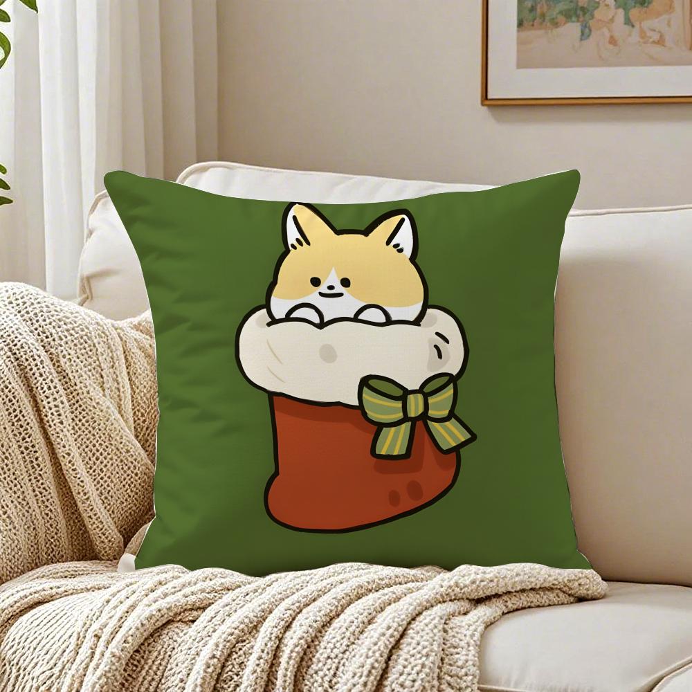 Christmas Stocking  Holiday Cushion Cover Pillowcase Antidustmite living Room Sofa Decor Cushion Room