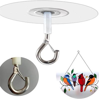 2/5 szt. Haczyki sufitowe samoprzylepne haczyki o dużej wytrzymałości bez wiercenia wieszaki na klucze ścienne kuchenne do zawieszania roślin, dzwonków wietrznych