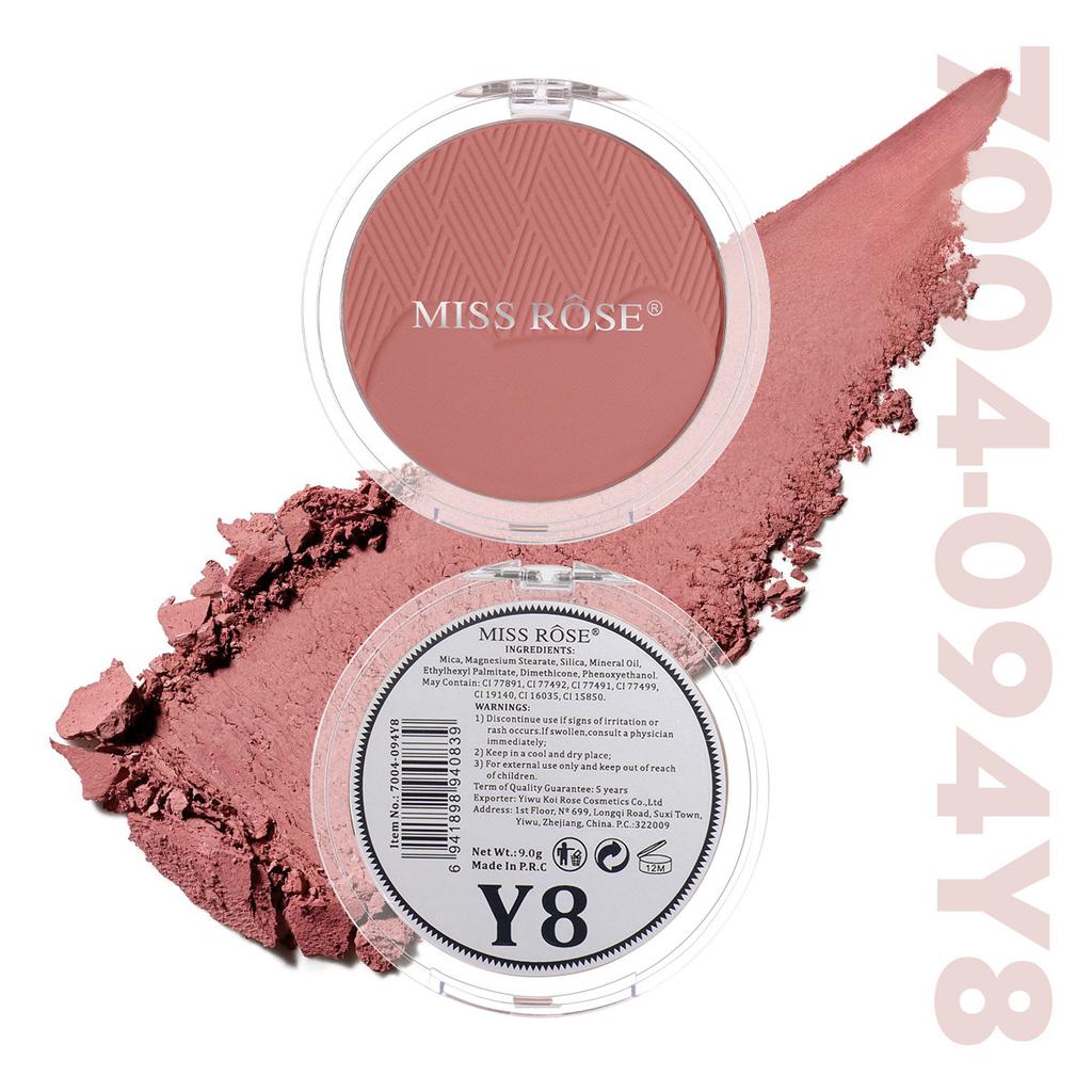 MISS ROSE Round Texture Blush Palette Waterproof Non Smudge Natural