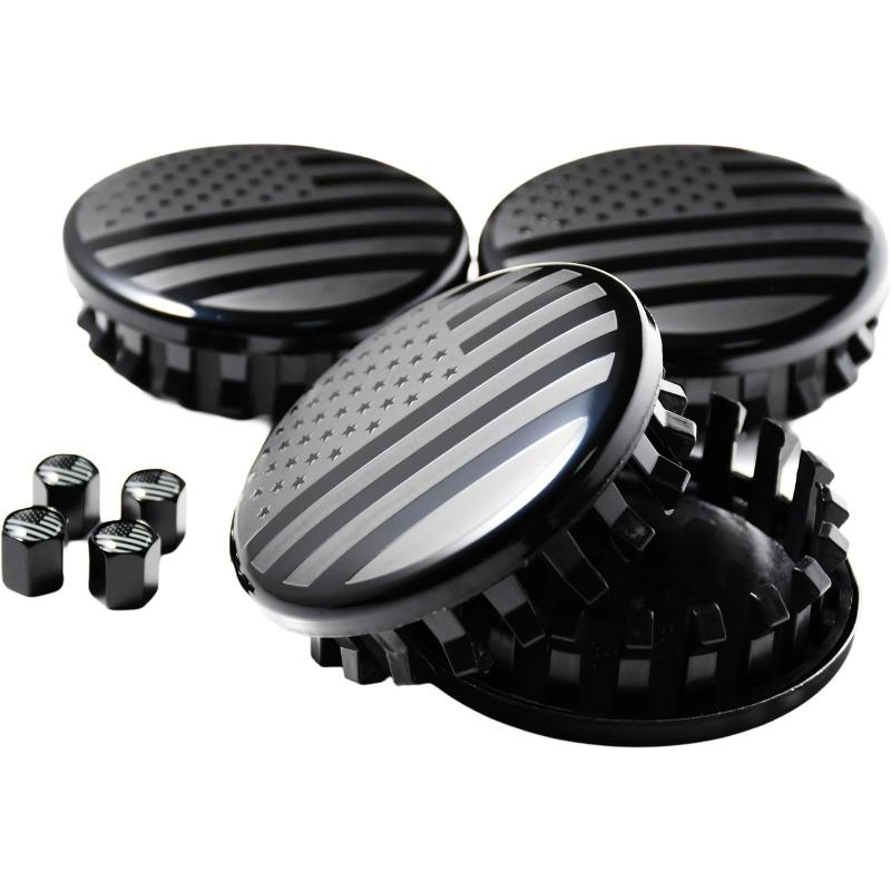 Set of 4 for Chevrolet 3 1/4 inches=83mm Blackout HubCap fit Most 18"and20"and22" Rims for Suburban Silverado Tahoe and GMC Sierra Yukon Denali