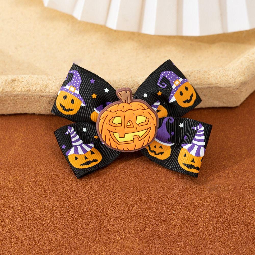 Funny Pumpkin Hairpin Eyeball Bat Duckbill Clip Hair Accessories Halloween Bow Hair Clip  Cosplay