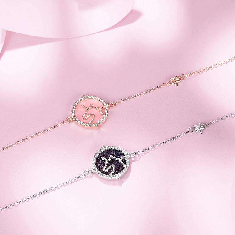 Tancise 925 Sterling Silber Zirkon Armband Schmuck Geometrische Perlenkette Gliederarmbänder Mode Feines Hochzeitsgeschenk für Freundin Frauen