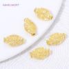 18K Gold Plated Oval Loose Beads Spacer Beads For Jewelry Accessories,Separator For Beads,DIY Bracelet Making Supplies