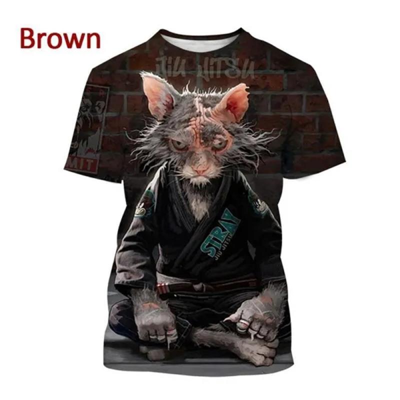 Animal Print Breathable Short-sleeved Funny 3D Printed T Shirt Men's Lovers Harajuku Style Streetwear Tshirt