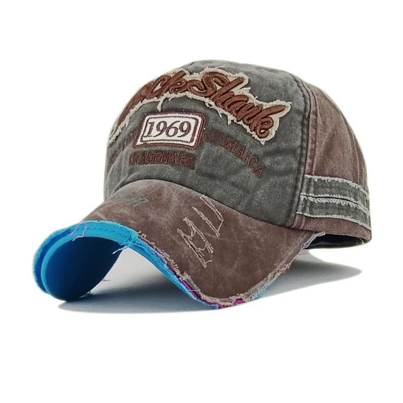 Unisex gewaschene Baseballkappe, hochwertige Snapback-Sommermütze für Männer und Frauen, 1969-Brief-Papa-Mütze