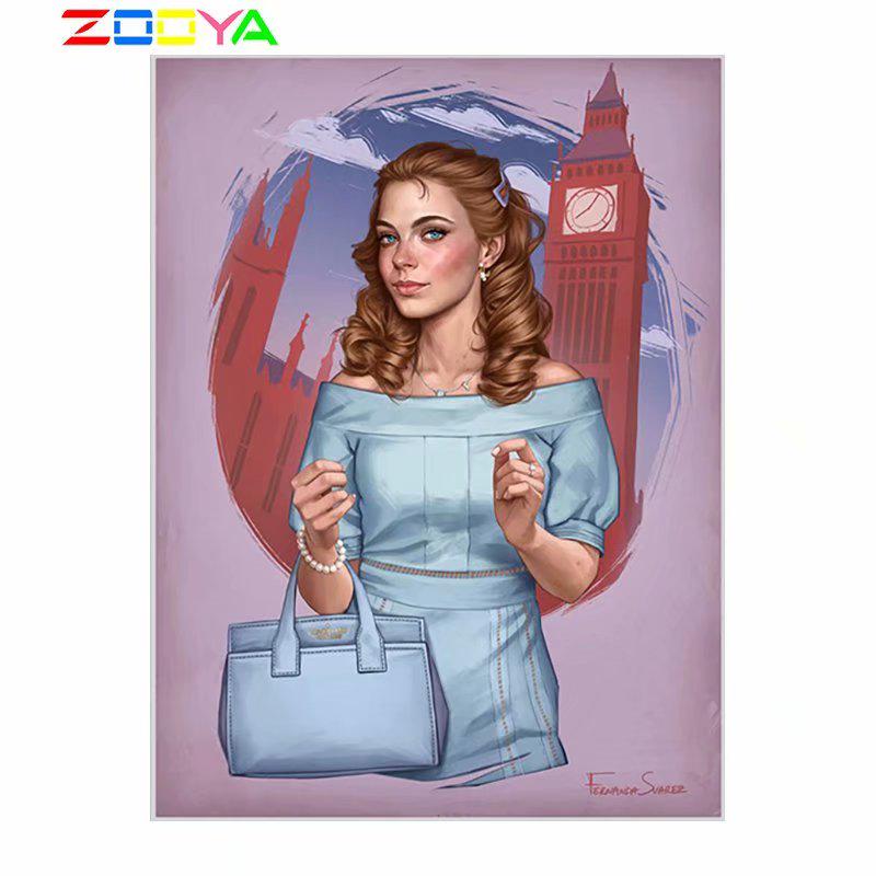 

ZOOYA 5D DIY алмазная живопись мультфильм принцесса полная квадратная Алмазная вышивка принцесса красочная вышивка крестиком картина из стразов художественный декор