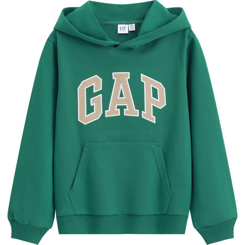 Gap Kids' 2026 Spring Logo Appliqué Loose Pullover Hooded Sweatshirt