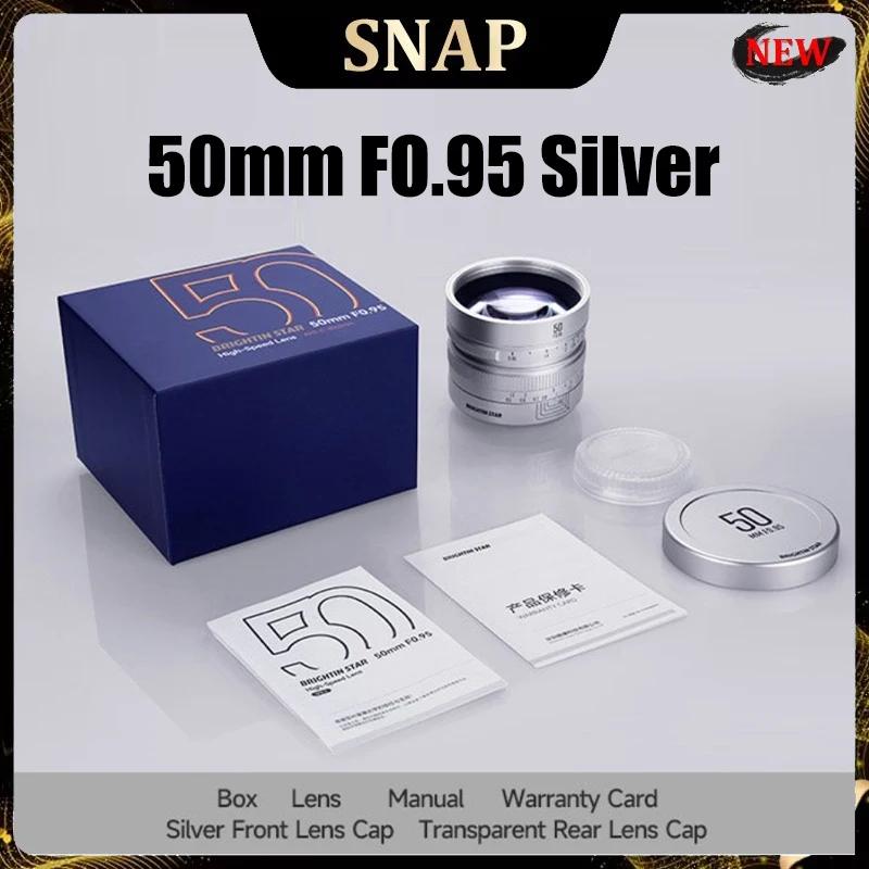 %^% Brightin Star 50mm F0.95 APS-C Mirrorless Digital Camera Lens Portrait for Sony E Fujifilm XF for Canon M Nikon Z for Cano