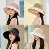 Summer Outdoor Sun Hat For Women With Pearl Decor And Wide Brim For Sun Protection And Breathability