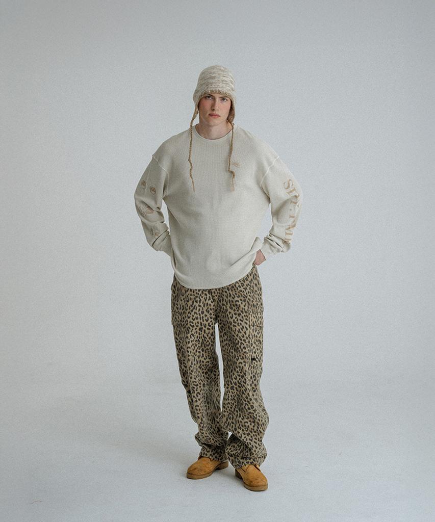 SUNDAY FRUIT MARKET Pigment Waffle Ls Tee Ecru