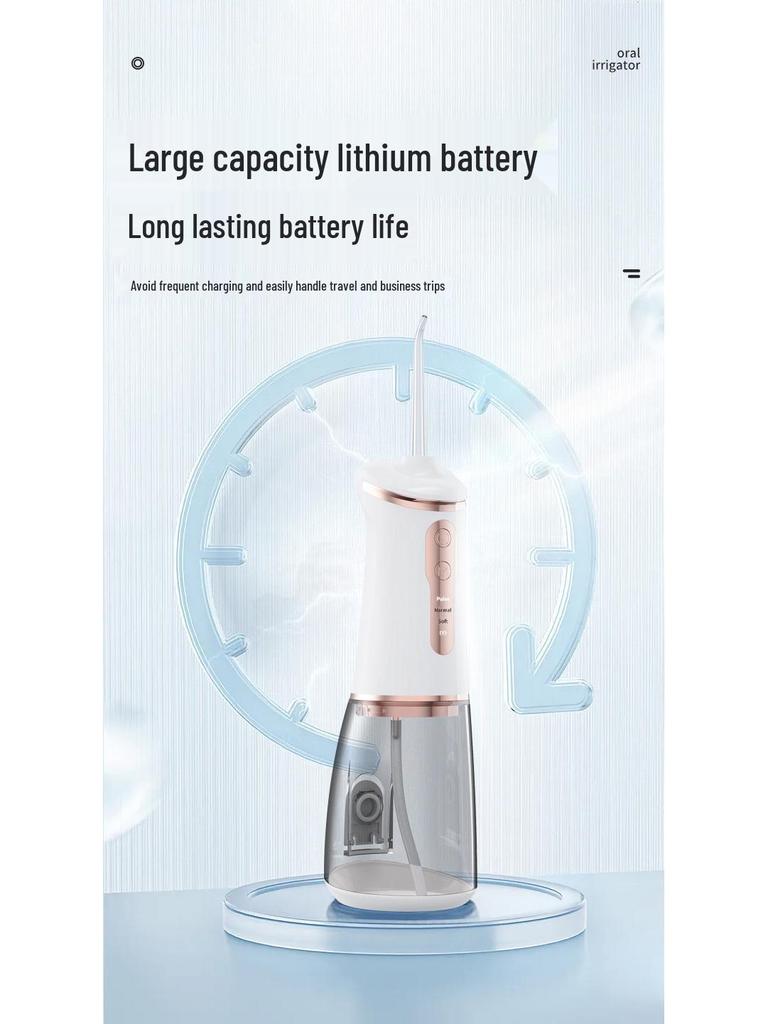 Portable Rechargeable Water Flosser for Teeth Cleaning and Tartar Removal