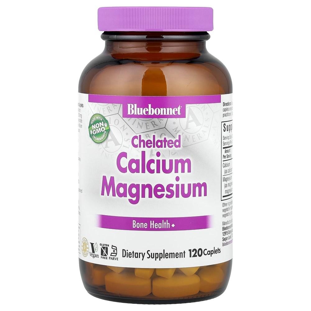 Bluebonnet Chelated Calcium Magnesium Caplets 120 Tablets 1 pcs