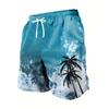 Men's Stylish Palm Tree Print Beach Shorts