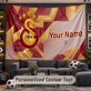 Galatasaray FC Personalized Tapestry Support Custom Name, Wall Art Home Decoration