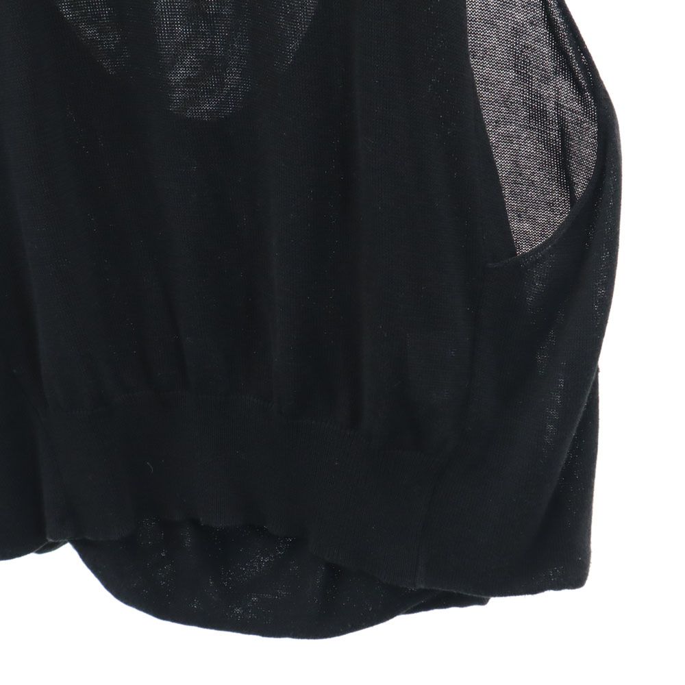 Y's for Living Made In Japan No Sleeve Sweater Black Knit Women Used
