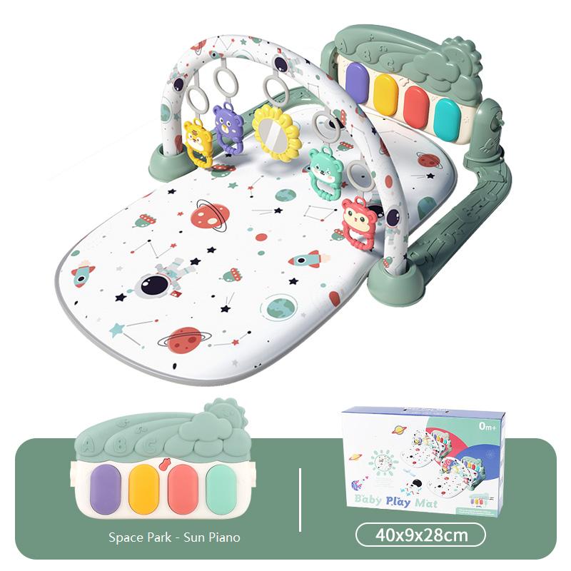 Baby Fitness Racket Piano Toy Newborn Baby Music Pedal Piano Fitness Equipment Soft Detachable Baby Climbing Mat Pedal Toy