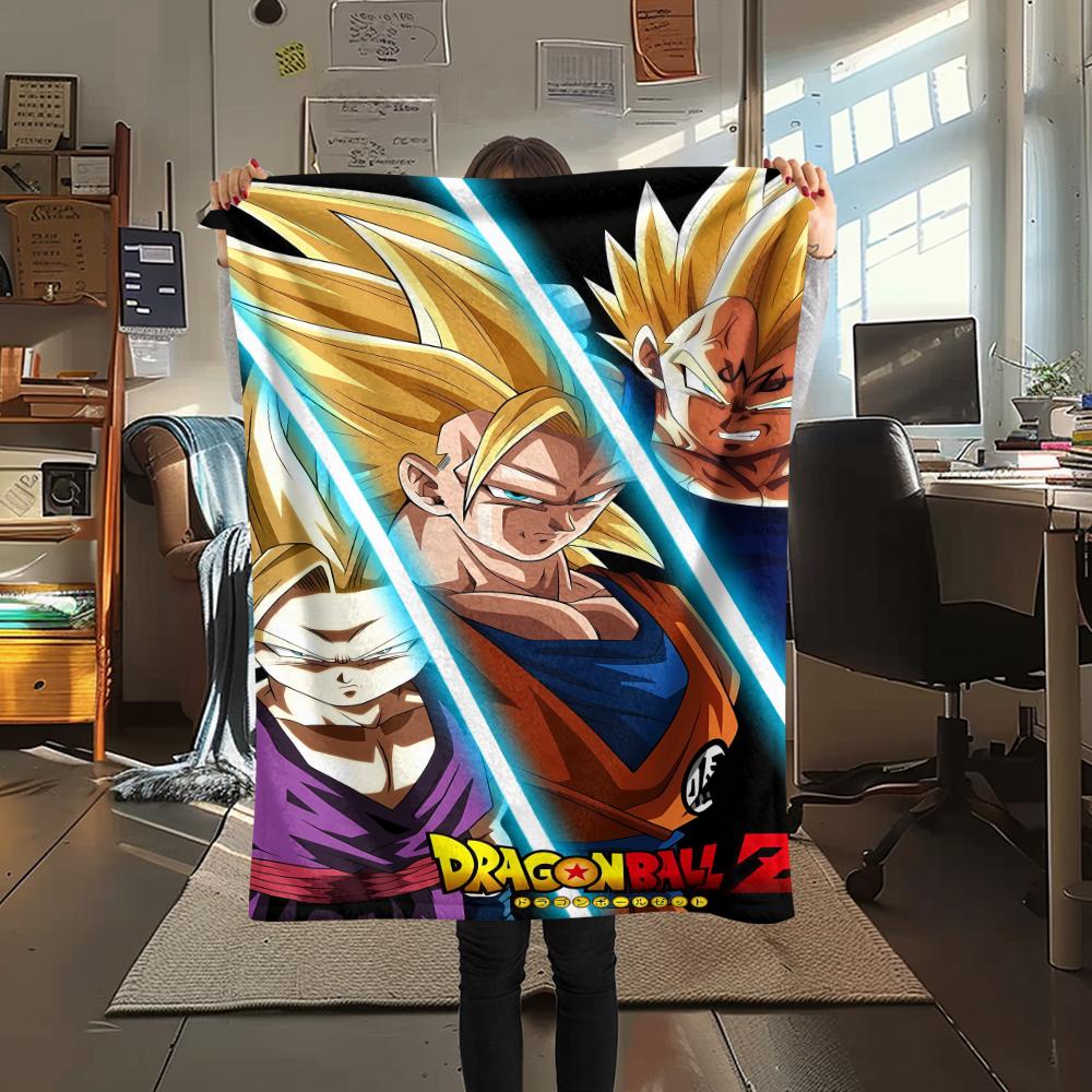 Dragon Ball characters Print Flannel Blanket,High quality Comfortable for All Seasons,Home Decor,Warmth and Comfort,Perfect for Christmas Gifts