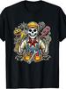Funny Halloween Skeleton Plumber, Men's T-Shirt, Skull with Wrench And Tool Belt Design, Holiday Party Gift
