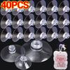 40/5Pcs PVC Transparent Sucker Hooks Mushroom Head Suckers Home Organizers Hanging Suction Cups Car Window Decor Suction Pads