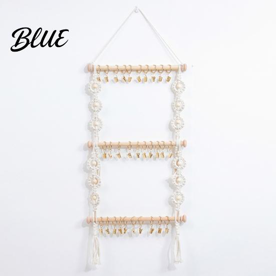 Hair Accessories Organizer Style Cotton Installation Hand Holder Easy Claw Clip Knitting Boho Wall Mounted