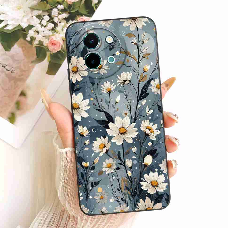 For vivo Y38 5G Case New Colorful Flower Sunset Silicone Back Cover For Vivo y38 Y 38 5G Shockproof Phone Cases Fundas Capa