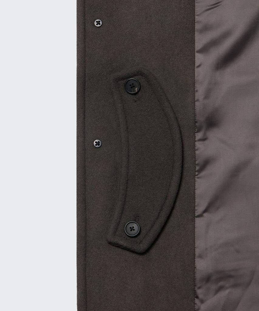 Musinsa Standard Wool Blend Oversized Muff Balmacaan Coat [Khaki Brown]