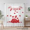 Single Panel Love Theme Valentine Day Window Curtain Sweet Decorative Living Room Bedroom Curtains Made Of Polyester Treatment
